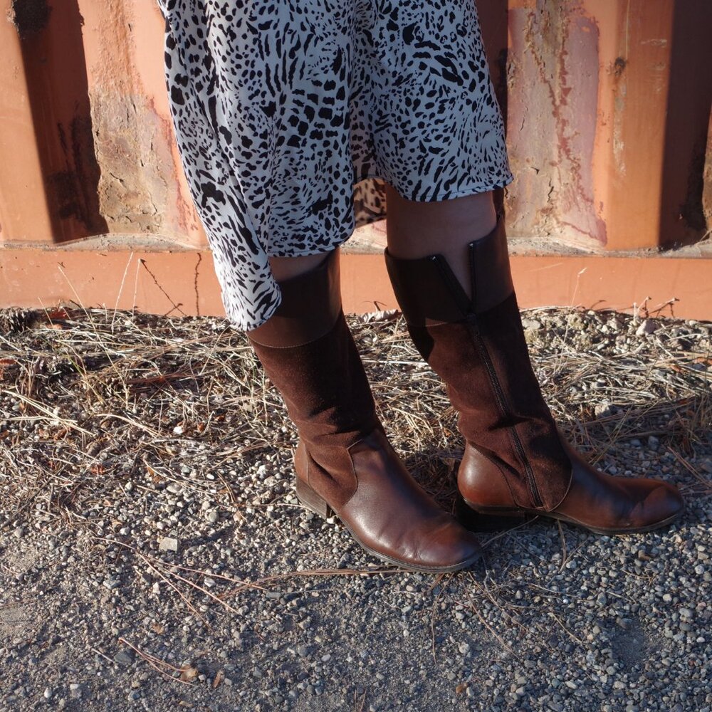 Brown Leather Ladies Boots